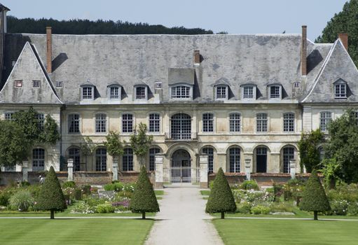 Garden of the abbey of Valloires in France