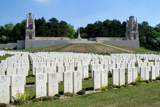 Etaples Military Cemetery is a Commonwealth War Graves Commission cemetery in Etaples, near Boulogne on the north-west coast of France. The cemetery holds over 11,500 dead from both World War I and World War II