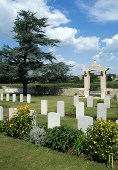 War 14-18. Chinese cemetery of Noyelles-sur-Mer, France