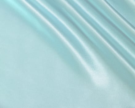 Smooth elegant blue silk can use as background 