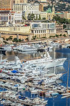 harbor city of principaute of monaco and monte carlo in the south of France