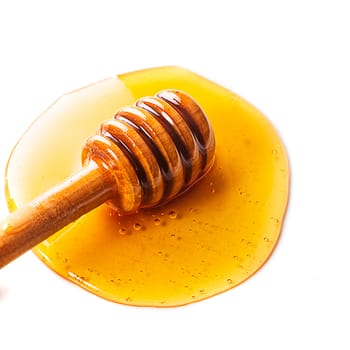 Honey drip isolated on white background