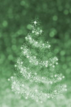 christmas tree on abstract background