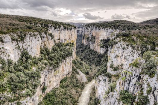 Picture over the canyon in Spain