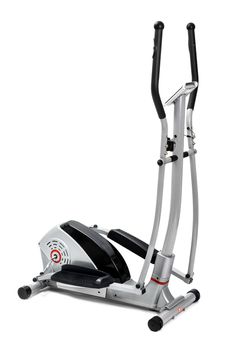 elliptical trainer machine, isolated on white background