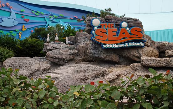 ORLANDO, FL - October 23, 2013: The Seas with Nemo and Friends exhibit  at Disney World Hollywood Studios in Orlando, FL.  The park was formerly called MGM Studios.