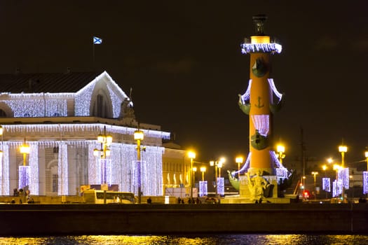 Image of night scenery in Sankt Petersburg