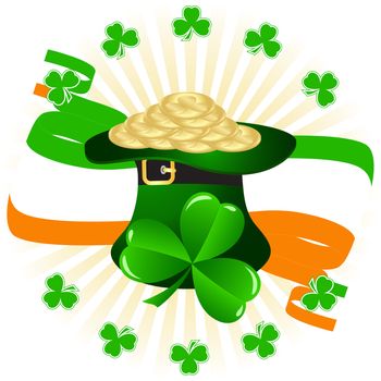 Greeting Card St. Patrick's Day with clover