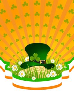 Greeting Card St. Patrick's Day with clover