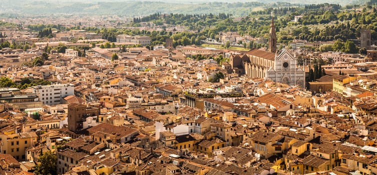 Florence, Italy: panoramic view from the top of Duomo church