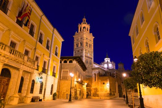 Aragon Teruel Cathedral Santa Maria unesco and City town hall at Spain