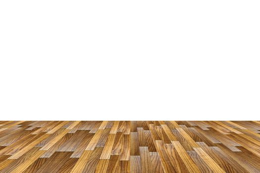 blank wooden parquet  floor on white background  for your design