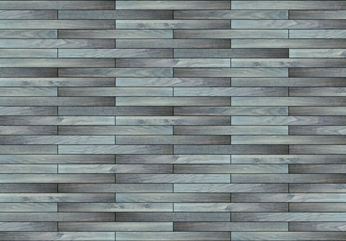 blue parquet backdrop made from painted wooden tiles