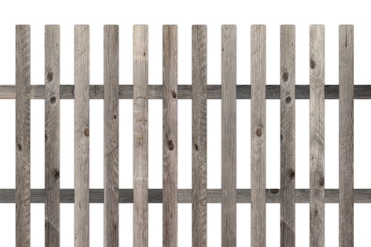 old garden  fence model isolated over white background