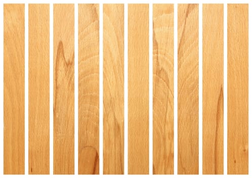 vertical wooden boards  isolated on white for floor design