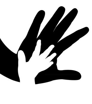 hands silhouette vector