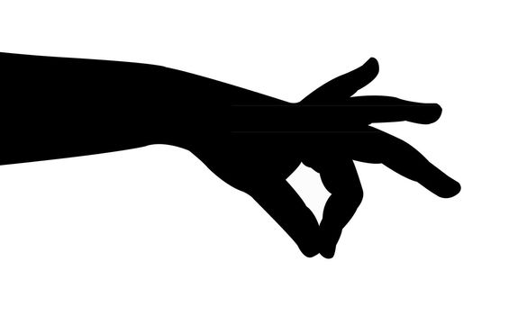 lady hand silhouette vector