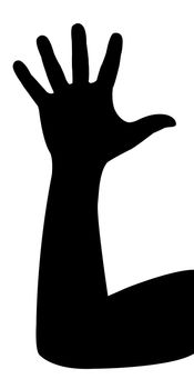 hand silhouette vector