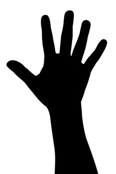 lady hand silhouette vector