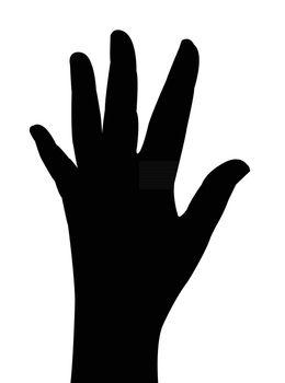 lady hand silhouette vector