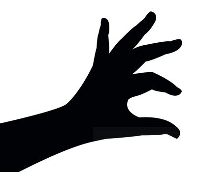 lady hand silhouette vector