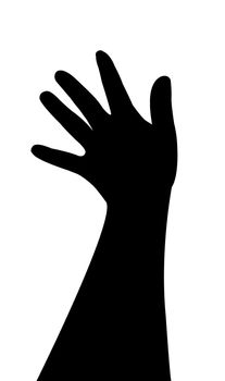 lady hand silhouette vector