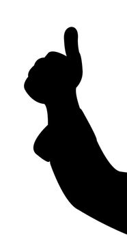 hands silhouette vector