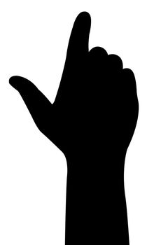 hand silhouette vector