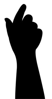 lady hand silhouette vector