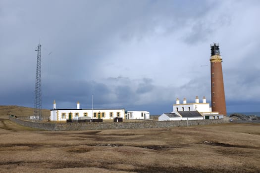 The lighthouse at the Butt of Lewis, Isle of Lewis, Scotland, UK.