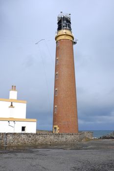 The lighthouse at the Butt of Lewis, Isle of Lewis, Scotland, UK.