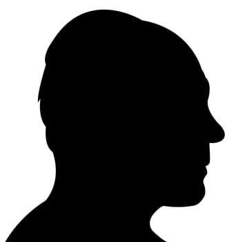 a man head silhouette vector