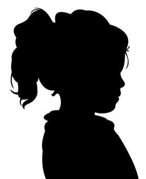 a child head silhouette vector