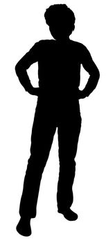 standing man silhouette vector