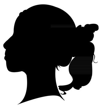 a child head silhouette vector