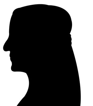 lady head silhouette vector