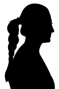 lady head silhouette vector