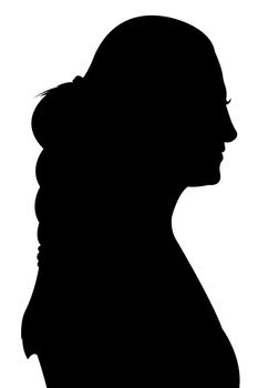 lady head silhouette vector