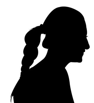 lady head silhouette vector