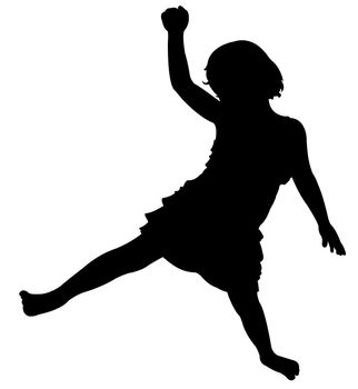 a girl body silhouette vector