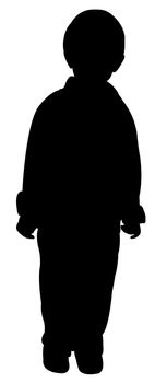 silhouette vector of a boy