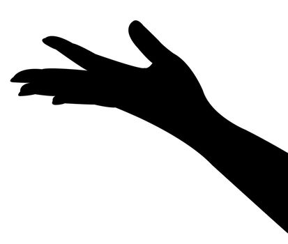 lady hand silhouette vector