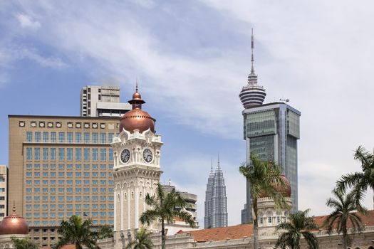 Kuala Lumpur Malaysia City Skyline from Merdeka Square