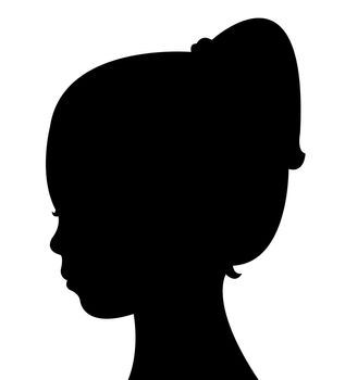 child head silhouette vector