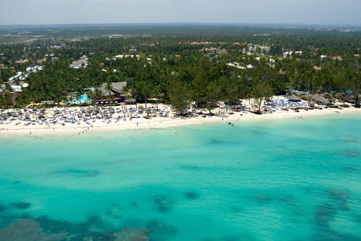 A beutiful beach in the caribbean