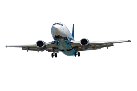 Plane is isolated on a clean white background.