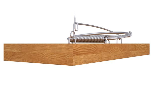 Mousetrap. Isolated render on a white background