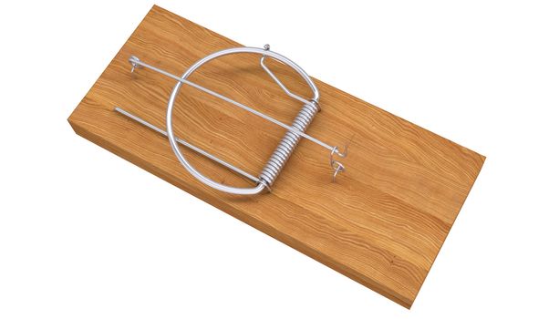 Mousetrap. Isolated render on a white background