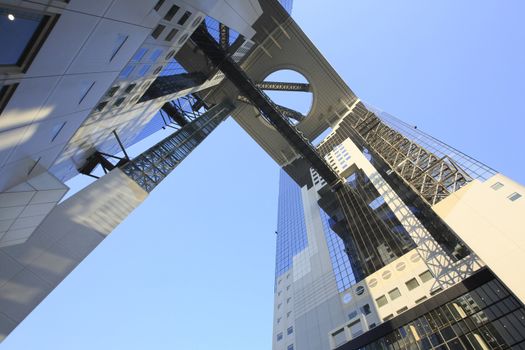 Tall office building in Osaka Japan