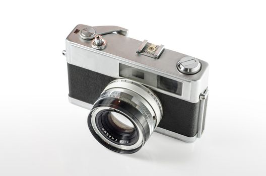 Retro photo camera isolated on white :Clipping path included
